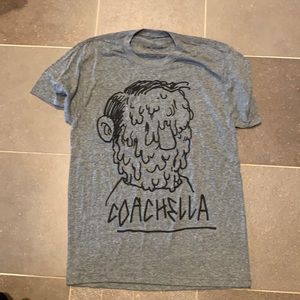 NWOT Gray Coachella Melting Face Tee (S)